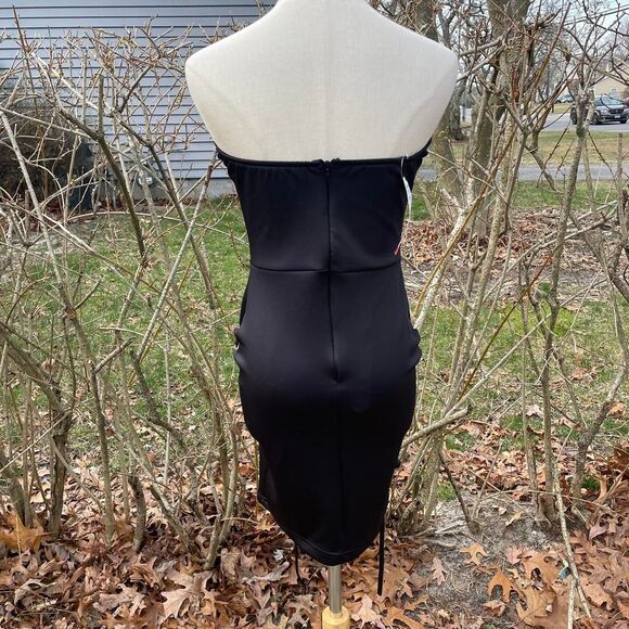 Goth Sexy ,Lace up Women's Black miniDress - Picture 5 of 10